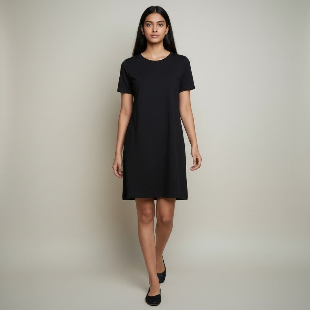 Old Navy Womens XS Black Short Sleeve Tee‎ T-Shirt Dress Cotton